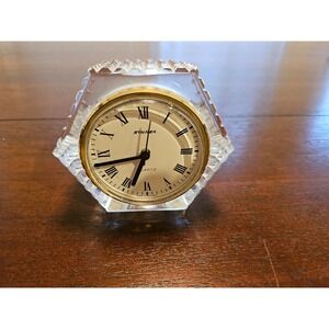 Staiger Quartz‎ Lead Crystal Desktop Nightstand Clock West Germany